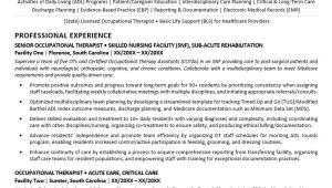 Entry Level Occupational therapy assistant Resume Sample Occupational therapy Resume Sample Monster.com