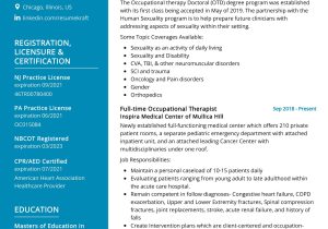 Entry Level Occupational therapy Resume Sample Occupational therapist Resume Example 2022 Writing Tips …