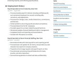Entry Level Payroll Specialist Resume Sample Payroll Specialist Resume Examples & Writing Tips 2022 (free Guide)