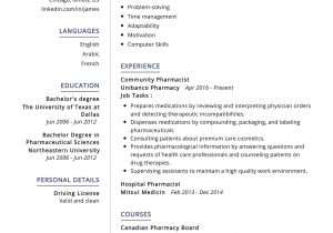 Entry Level Pharmacy assistant Resume Sample Pharmacist Resume Sample Writing Tips – Resumekraft