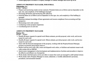Entry Level Property Management Resume Samples 12 13 Residential Property Manager Resume Samples