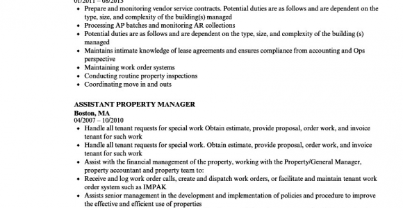 Entry Level Property Management Resume Samples 12 13 Residential Property Manager Resume Samples