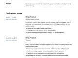 Entry Level Qa Analyst Resume Sample It Qa Analyst Resume & Guide 14 Templates Free