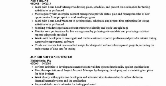 Entry Level Qa software Tester Resume Sample √ 20 Entry Level Qa Tester Resume In 2020