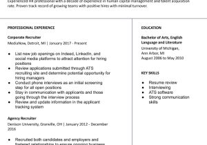 Entry Level Recruitment Consultant Resume Sample Recruiter Resume Examples In 2022 – Resumebuilder.com