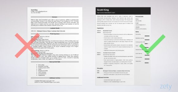 Entry Level Resume Samples for Coach assistant Coaching Resume Samples [also for High School Coach Jobs]