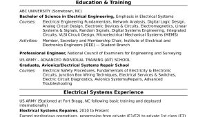 Entry Level Resume Samples In Semiconductor Industry In Usa Sample Resume for A Midlevel Electrical Engineer Monster.com