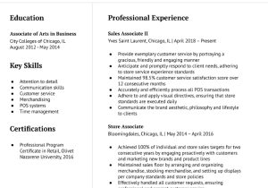 Entry Level Retail associate Resume Objective Samples Sales associate Resume Examples In 2022 – Resumebuilder.com