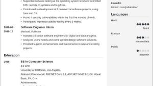 Entry Level software Engineer Resume Template Entry Level software Engineer Resumeâsample and Tips