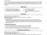 Entry Level software Engineer Resume Template Sample Resume for An Entry-level Quality Engineer Monster.com