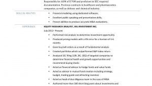 Equity Research Analyst Fresher Resume Sample Sample Resume for Research Analyst – Derel