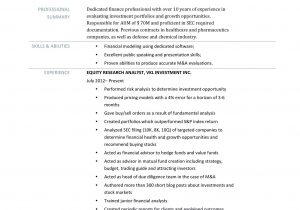 Equity Research Analyst Fresher Resume Sample Sample Resume for Research Analyst – Derel