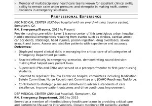 Er Nurse Job Description Resume Sample Hospital Nurse Resume Sample Monster.com