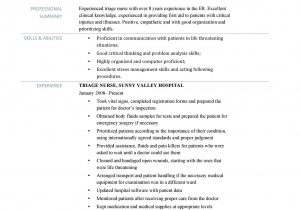 Er Nurse Job Description Resume Sample Resume Job Description for Registered Nurse