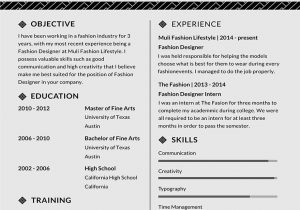 Fashion Designer Resume Samples for Freshers assistant Fashion Designer Resume Template – Illustrator, Indesign …