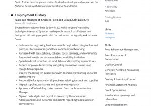 Fast Food Restaurant Manager Resume Sample Fast Food Manager Resume & Writing Guide 12 Examples 2020 Fast Food Restaurant Manager Resume Sample Fast Food Manager Resume & Writing Guide 12 Examples 2020
