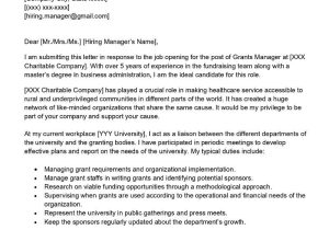 Federal Grants Management Specialist Sample Resume Grants Manager Cover Letter Examples – Qwikresume