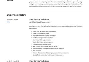 Field Service Technician Mechanic Sample Resume Field Service Technician Resume & Guide  20 Examples 2022