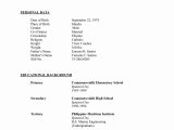 Filipino Resume Sample for High School Graduate Resume format Undergraduate – Resume Templates Job Resume format …