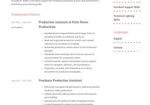 Film Production assistant Resume Objective Sample Production assistant Resume Examples & Writing Tips 2022 (free Guide)