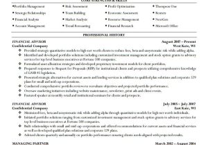 Financial Services Representative Life Insurance Resume Sample Financial Advisor Resume