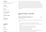 Fine Dining Restaurant Manager Resume Sample Restaurant Manager Resume & Writing Guide  12 Examples 2020
