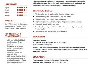 Fire Alarm System Engineer Resume Sample Engineer Controls Resume Sample 2022 Writing Tips – Resumekraft