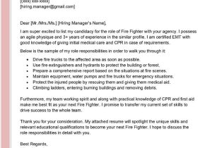 Fire Chief Resume Cover Letter Samples Fire Fighter Cover Letter Examples – Qwikresume