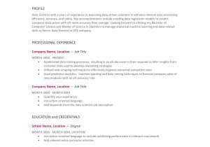 First Data Science Job Resume Sample How to Create An Impressive Data Scientist Resume