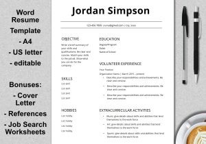 First Job Out Of College Resume Sample First Cv Template Resume Teenagers No Experience High – Etsy.de