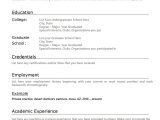 First Job Out Of College Resume Sample First-time Resume with No Experience Samples Wps Office Academy