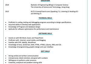 First Job Sample Resume for Fresh Graduate Resume & Cv Sample for Fresh Graduate
