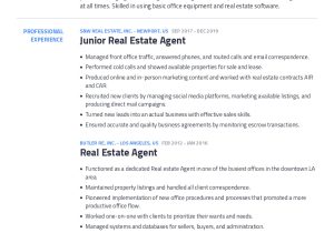 First Time Real Estate Agent Resume Sample Real Estate assistant Resume Example with Content Sample Craftmycv