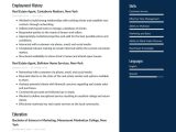 First Time Real Estate Agent Resume Sample Real Estate Resume Examples & Writing Tips 2022 (free Guide)