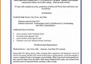 First Time Resume Template for High School Student Pin On Resumes