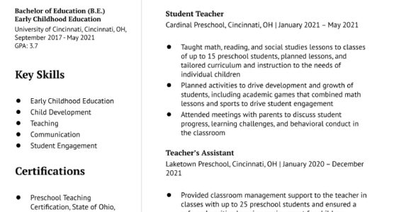 First Year Elementary Teacher Resume Samples First-year Teacher Resume Examples In 2022 – Resumebuilder.com
