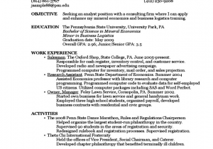 First Year University Student Resume Sample Sample Resume by A First Year Student Free Download