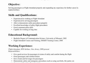 Flight attendant No Experience Resume Sample Flight attendant Resume Objective No Experienceâ¢ Printable …