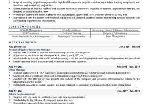 Fmla Experience On A Resume Sample Accounts Payable & Receivable Resume Examples & Template (with Job …