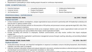Fmla Experience On A Resume Sample Employee Specialist Resume Examples & Template (with Job Winning Tips)