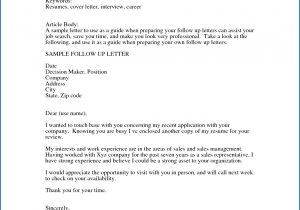 Follow Up Email after Resume Sample 9 10 Followup Letter Examples