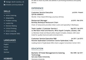 Food and Beverage Executive Resume Sample F&b Service Hospitality Resume Sample 2022 Writing Tips …