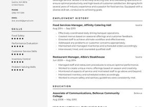 Food and Beverage Objective Resume Sample Food Services Manager Resume Examples & Writing Tips 2022 (free Guide)