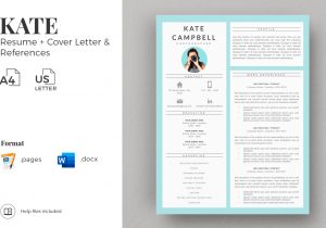 Free Matching Resume and Cover Letter Templates Creative Resume, Cv Design & Matching Cover Letter   References …