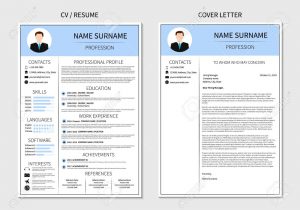 Free Modern Resume and Cover Letter Templates Resume Template for Men. Modern Cv and Cover Letter Layout with …
