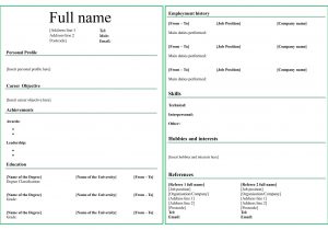 Free Printable Fill In the Blank Resume Templates 10 Best Fill In Blank Printable Resume – Printablee.com