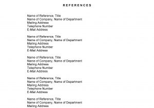 Free Reference List Template for Resume 40 Professional Reference Page / Sheet Templates á Templatelab