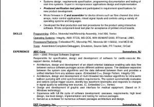 Free Resume Samples for Experienced Professionals Resume Samples for Experienced software Professionals