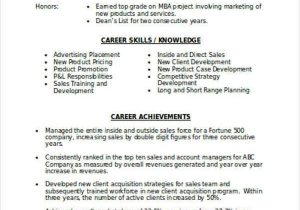 Free Resume Samples for Sales and Marketing Marketing Resume format Template 7 Free Word Pdf
