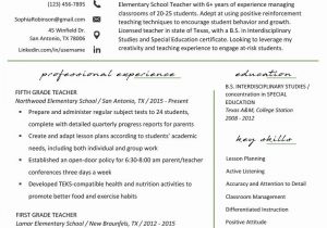 Free Resume Template for Elementary School Teacher Free Teacher Resume Templates New Elementary Teacher Resume …